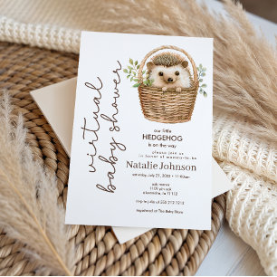 Invitation Jolie petite douillette hérissonne virtuelle Baby