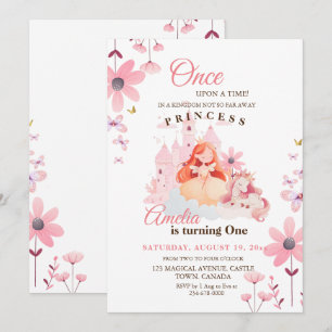 Invitation Jolie petite princesse Flower Anniversaire