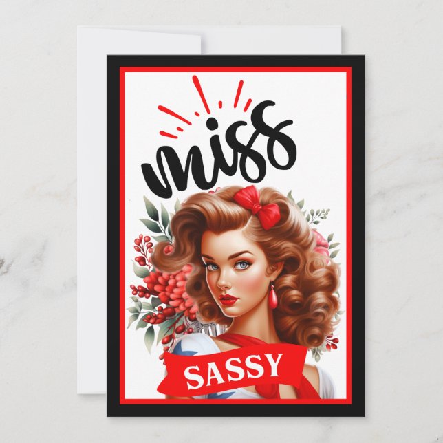 Invitation Jolie Pin-Up_ Miss Sassy (Devant)