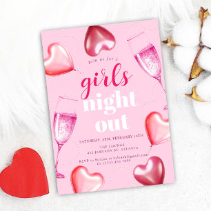 Invitation Jolie Soirée d'anniversaire rose Filles