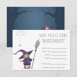 Invitation Jolie Sorcière Jeu de devinette pour Baby Shower