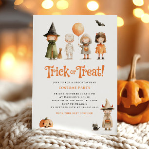 Invitation Jolie Trick Halloween Fête des enfants