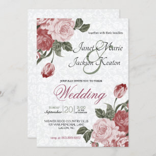 Invitation Jolies fleurs de mariage Mavue