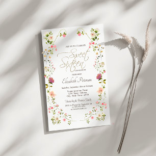 Invitation Jolies Fleurs Sauvages 16 Ans