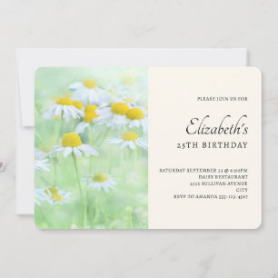 Invitation Jolies marguerites dans un champ Anniversaire