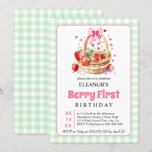 Invitation Jolis fruits pour le premier anniversaire de frais
