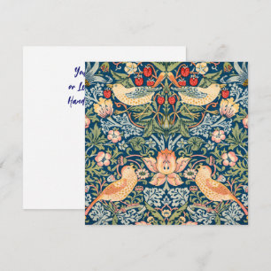 Invitation Jolis oiseaux, voleur de fraises Art vintage