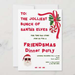 Invitation Jolle Bunch Noël Vacances Amies Fête