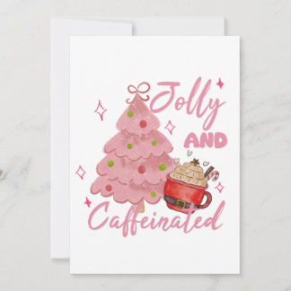 Invitation Jolly and Caffeinated Christmas Tree Coffee Design
