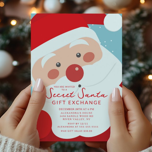 Invitation Jolly Secret Père Noël Christmas Party (Créateur téléchargé)