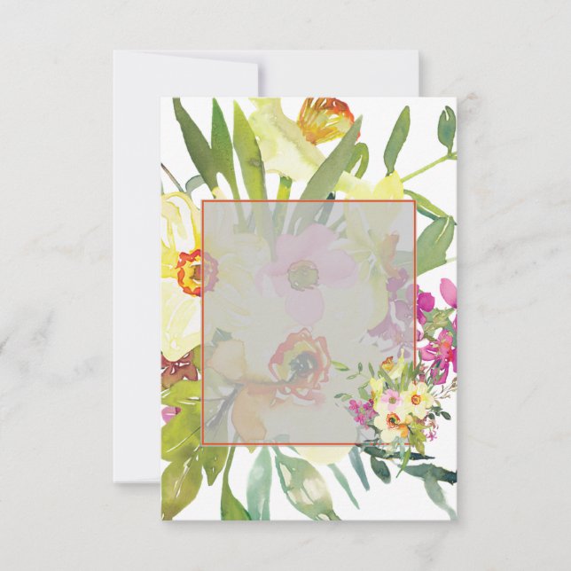 Invitation Jonquilles de mariage à budget vierge  (Devant)