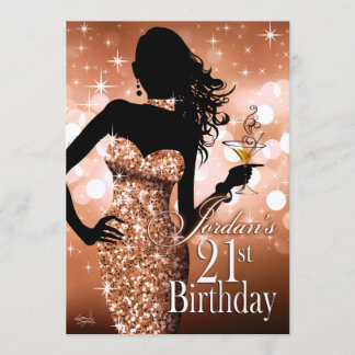 Invitation Jordanie : l'étincelle de Bling 21e anniversaire