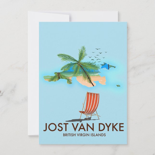 Invitation jost van dyke Îles Vierges britanniques. (Dos)
