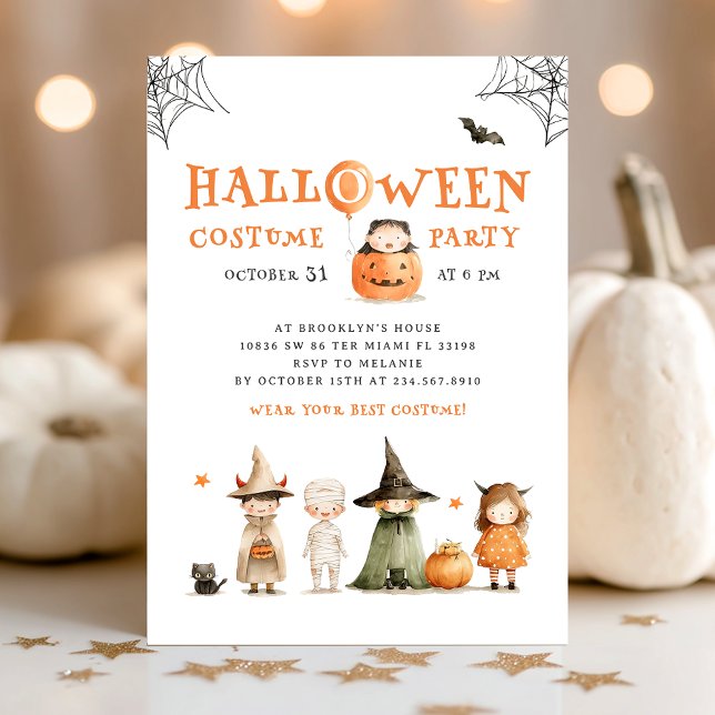 Invitation Jote Citrouille de fête d'Halloween (Créateur téléchargé)