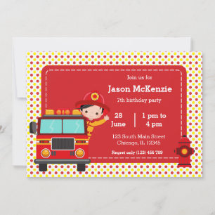 Invitation Jote fête des pompiers