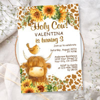 Jote Highland Cow Imprimer Tournesols Oiseau Anniv