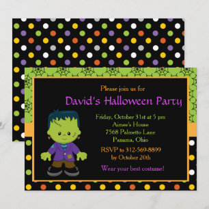 Invitation Jote Monster Boy Halloween Costume Party