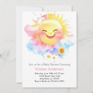 Invitation Jouer avec la joie : Sunshine Baby Girl Douche
