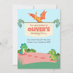 Invitation Jouer Dino Playground Anniversaire