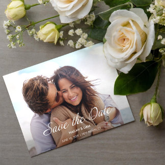Invitation Jouer Joyeux mariage photo Enregistrer la date