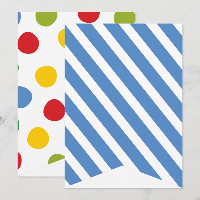 Invitation Jouets de garçons Transport Bonne bannière de fête (Devant / Derrière)