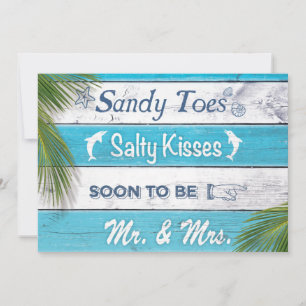 Invitation Jouets de sable turquoise Salty Kisses