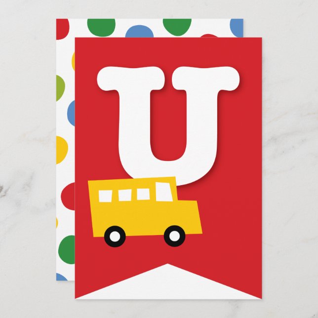 Invitation Jouets Jouets Fête d'anniversaire des enfants do-i (Devant / Derrière)