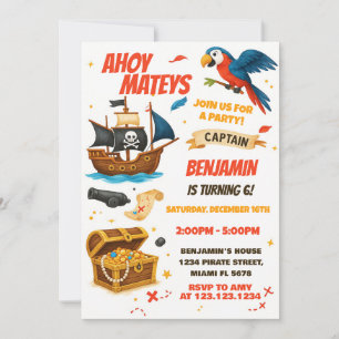 Invitation Jouets modifiables Filles Chasse au trésor Thème