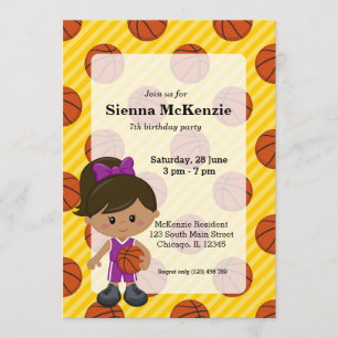 Invitation Joueur de basket-ball