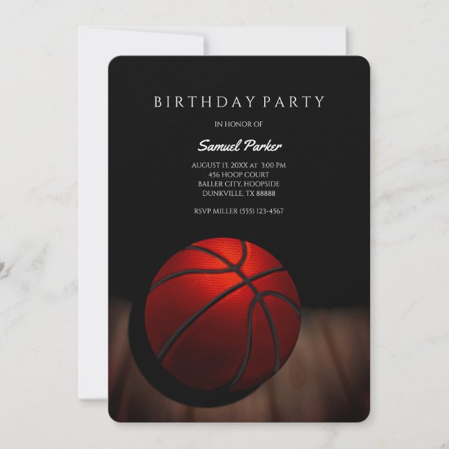 Invitation Joueur de basket-ball Bachelor / Sports de fête d' (Devant)