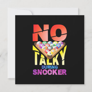 Invitation Joueur de billard | Pas De Talky Pendant Snooker