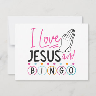 Invitation Joueur de Bingo Jésus Foi Chrétien J'aime Jésus Un