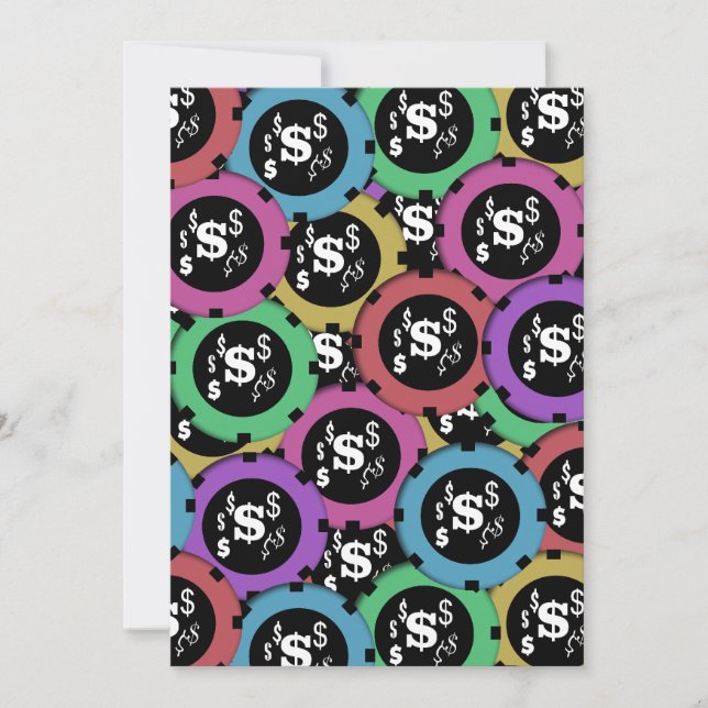 Invitation Joueur de casino de la roulette de Vegas (Devant)