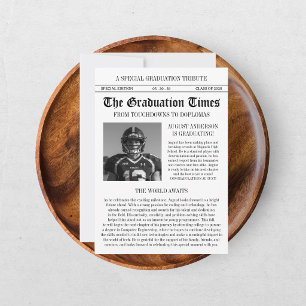 Invitation Joueur de football moderne Photo de journal de rem