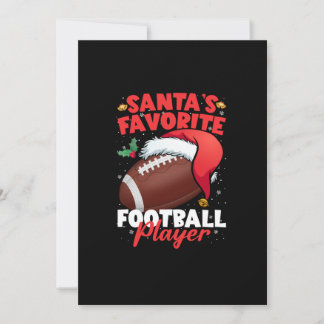 Invitation Joueur de football préféré de Santa's Pajama