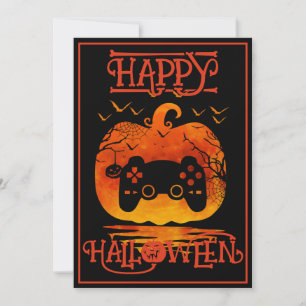 INVITATION JOUEUR JOYEUX HALLOWEEN ÉVÉNEMENT DE COSTUME DE JE