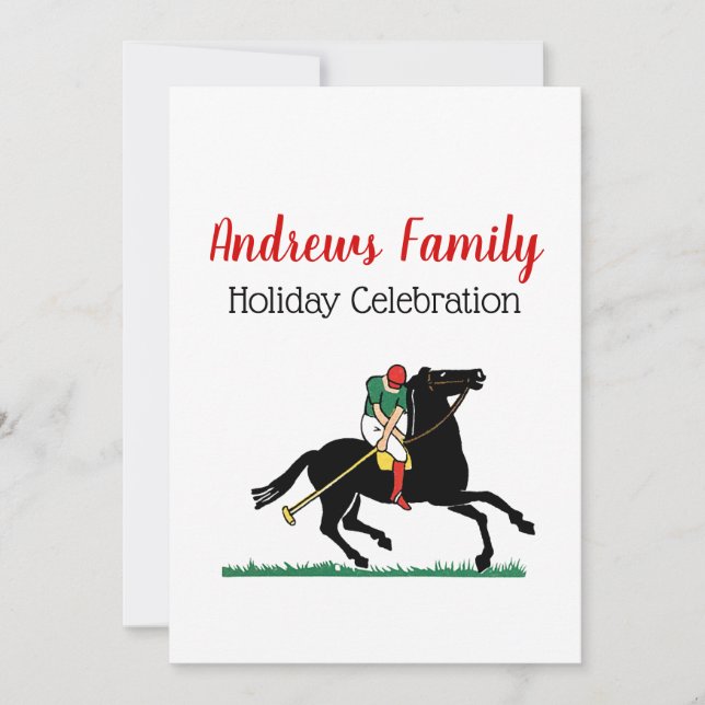 Invitation Joueur Polo vintage sur Pony (Devant)