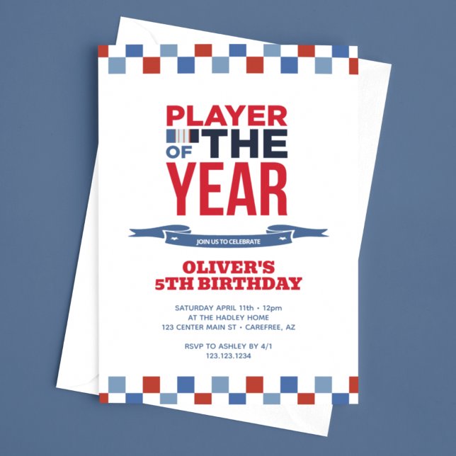Invitation Joueur sportif Fête d'anniversaire de l'enfant (Créateur téléchargé)