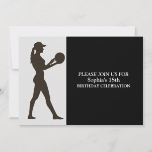 Invitation Joueuse de volley-ball fête d'anniversaire