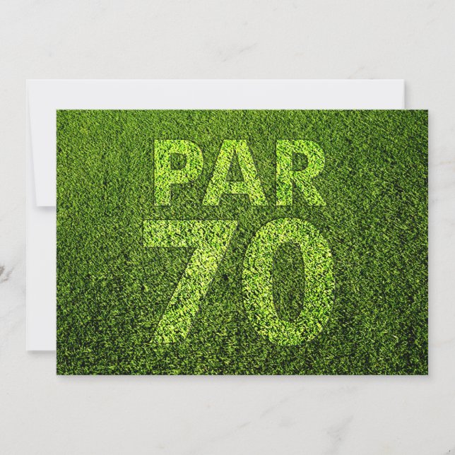 Invitation Jouez au golf la soixante-dixième fête (Devant)