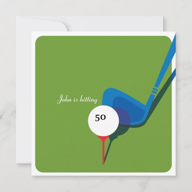 Invitation Jouez au golf le cinquantième anniversaire - en (Devant)