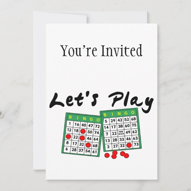 Invitation Jouons au bingo (Devant)
