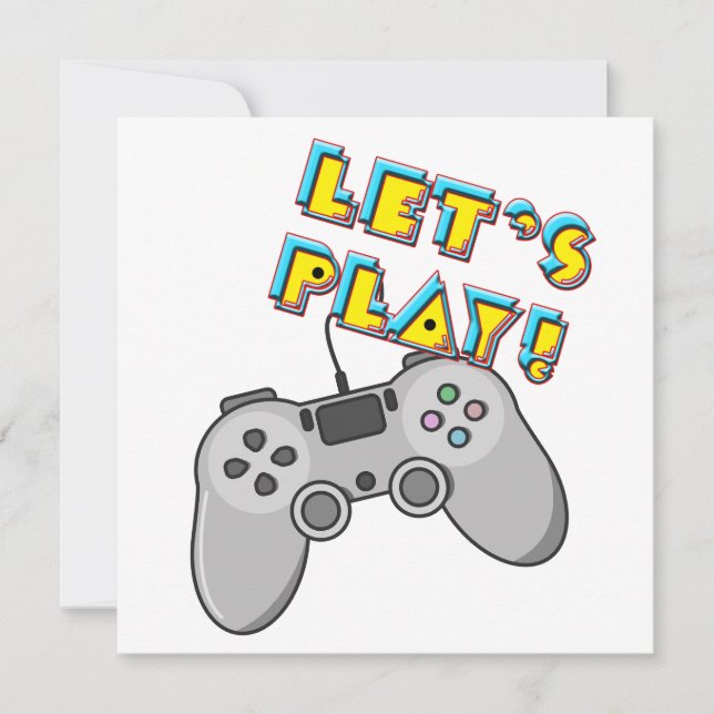 Invitation Jouons aux jeux vidéo (Devant)
