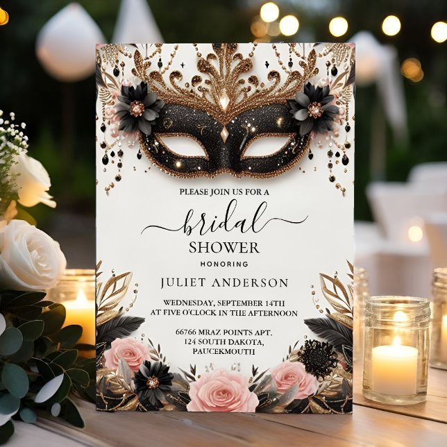 Invitation Jour Code robe Prom Masquerade Ball Fête des marié (Créateur téléchargé)