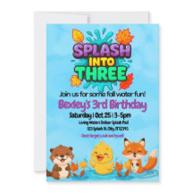 Jour d'anniversaire amusant pour l'eau de trois au