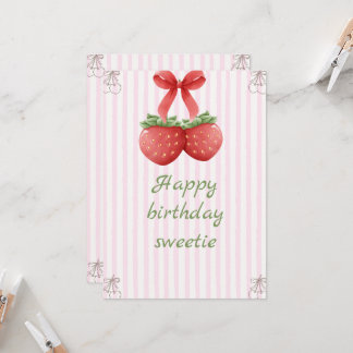 Invitation Jour d'anniversaire de la cerise douce - Élégance