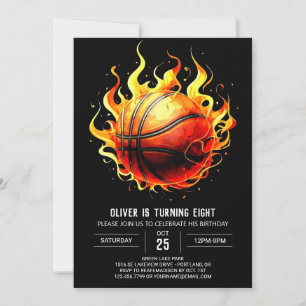 Invitation Jour d'anniversaire de la fête du basket-ball Wate