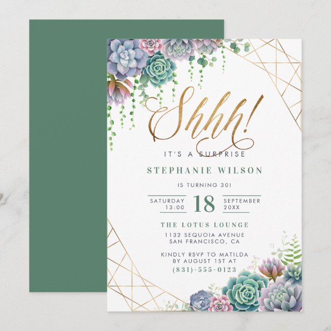Invitation Jour d'anniversaire de la Surprise Botanique de Sc (Devant / Derrière)