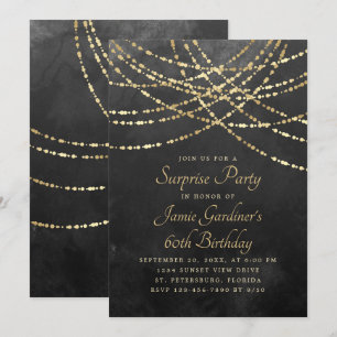 Invitation Jour d'anniversaire de l'or noir