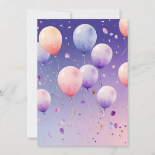 Invitation Jour d'anniversaire de Watercolor